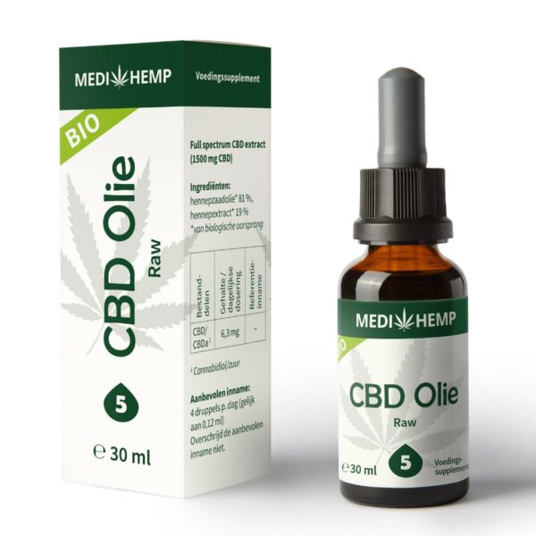 Medihemp CBD Öl RAW 5% (30ml).